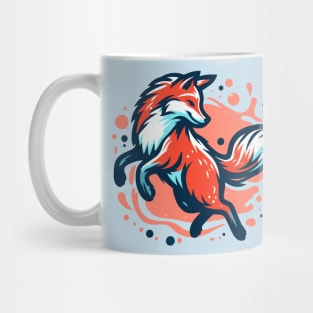 Abstract Dancing Fox Mug